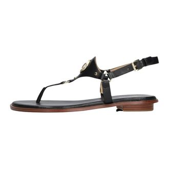 Michael Kors Casey Thong Sandalen - Dames - Sandalen - Zwart - 38 1/2 EU - Leer - Schoenen