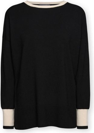 Elena Miro Viscose Ronde Hals Trui - Dames - Ronde hals truien - Zwart - XL - Polyester - Truien & Vesten