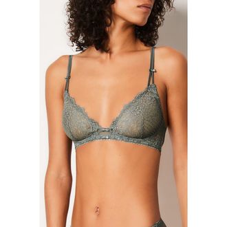 Etam Brillance Lace Underwire Bra in Blue Green at Nordstrom Rack, Size 36D