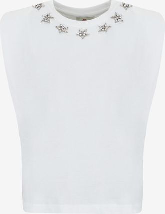 Farm Rio &Auml;rmelloses Rundhals-Top aus Jersey