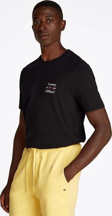 Tommy Hilfiger Mens Tommy Hilfiger Stack Mens T Shirt - Black - Size: 42