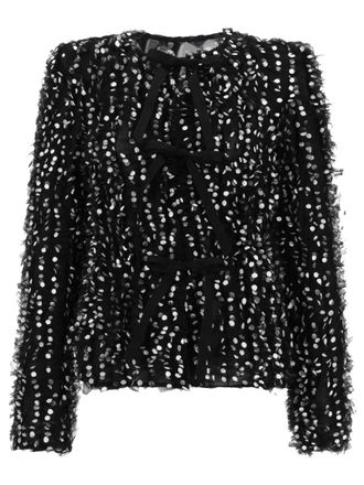 Nina Ricci Polka Dot Black Ribbon Jacket