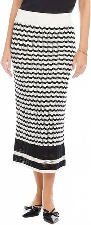 Fifteen Twenty Zoe Crochet Midi Skirt In White