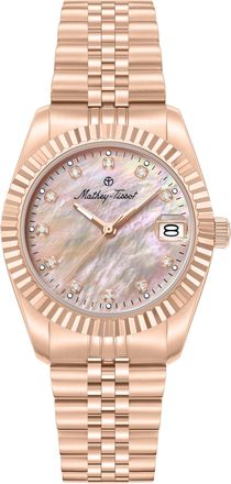 Mathey-Tissot Quartz Rose Gold Mother of Pearl Dial Ladies Watch H250954A-D