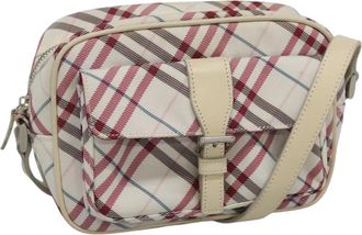 Burberry Nova Check Pink Nylon Shoulder Bag (Pre-Owned)