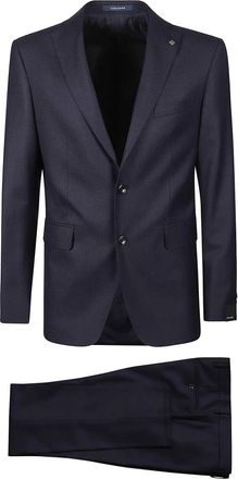 Tagliatore Single Breasted Suit - Heren - Business pakken - Blauw - S - Wol - Kostuums