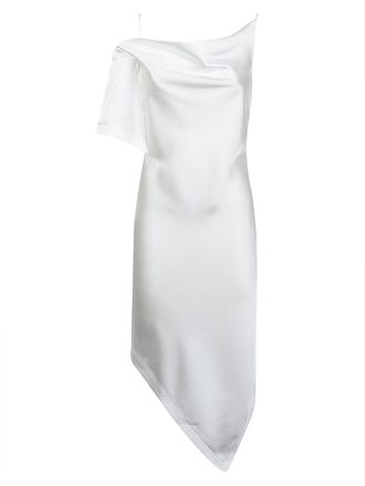Iro Thiana Asymmetrical Satin-Finish Mini Dress
