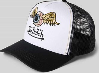 Von Dutch Trucker Cap mit Stitching in Weiss, Gr&ouml;&szlig;e 1