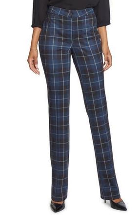 NYDJ Plaid Slim Ponte Trousers in Montgomery Plaid at Nordstrom Rack, Size 14