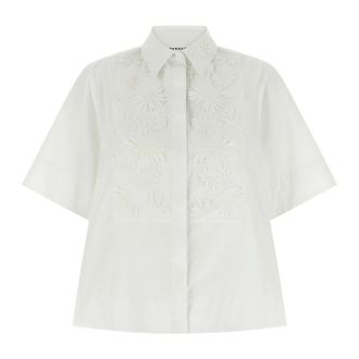 P.A.R.O.S.H. Cubo26 Cotton Poplin Shirt - female - P.A.R.O.S.H. - Shirts - White - XL - Blouses & Shirts