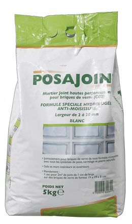 OEM Sellador En Polvo De Ladrillo De Vidrio Blanco 5 Kg, 2 M&sup2; Centrale Brico