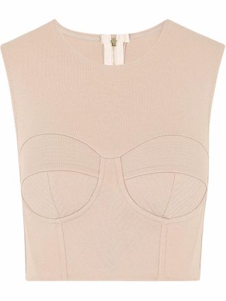 Dolce & Gabbana sleeveless corset top - Neutrals