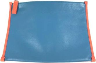 Ferragamo Pre-owned Leather clutches - Dames - Vintage Clutch - Blauw - ONE Size - Leer - Vintage