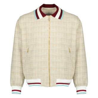 Dr&ocirc;le de Monsieur Bomber Jackets, male, Beige, Size: S Trackjacket Tweed