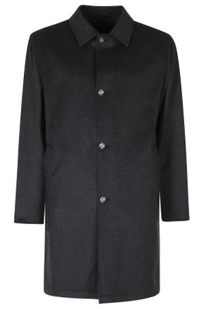 Kired Charcoal Double Cash Reversible Cashmere-Blend Parka
