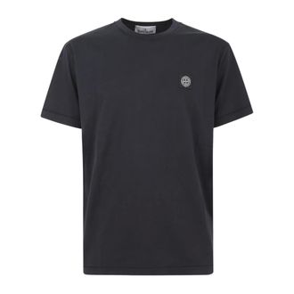 Stone Island T-Shirts, male, Blue, M, Short Sleeve T-Shirt