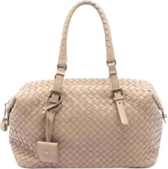 Bottega Veneta Pre-owned Intrecciato Handtas - Dames - Vintage Handtas - Beige - ONE Size - Leer - Vintage