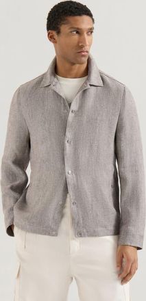 Brunello Cucinelli Diagonal twill jacket in Light Brown at Nordstrom, Size 48 It