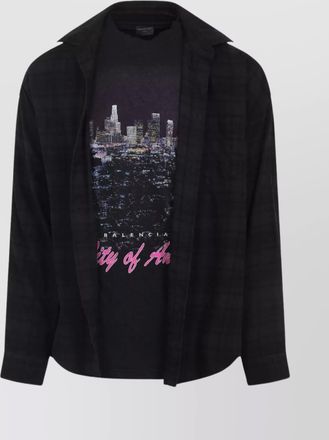 Balenciaga layered shirt graphic print