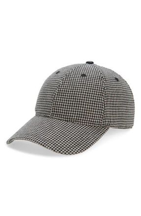 Rag & Bone Harlow Gingham Baseball Cap in Black Gingham at Nordstrom