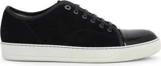 Lanvin Dbb1 Suede And Patent Leather Sportschoenen - Heren - Schoenen - Blauw - Maat: 41 EU Leer