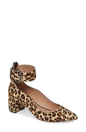 Linea Paolo Corwyn Ankle Strap Genuine Calf Hair Pump in Beige/Black/Brown Calf Hair at Nordstrom Rack, Size 5.5