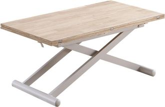 Home Heavenly Mesa centro convertible en mesa comedor patas metal blancas