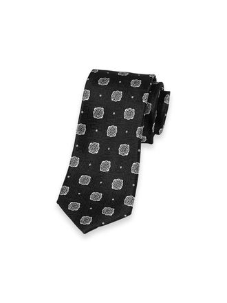 Paul Fredrick Medallion Woven Silk Tie