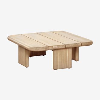 Sklum Sklum - Mesa De Centro Cuadrada (70x70 Cm) En Madera De Acacia Famara