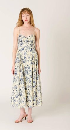 Nia Destane Floral Dress In Navy Blue