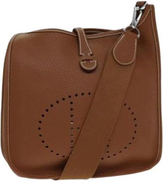 Herm&egrave;s Pre-owned Schoudertas - Dames - Vintage Schoudertas - Bruin - ONE Size - Leer - Vintage