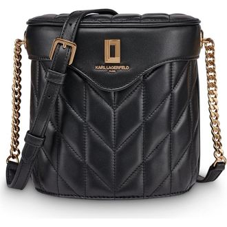 Karl Lagerfeld Lafayette Crossbody in Black/gold at Nordstrom