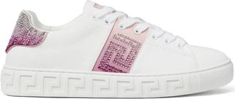 Versace Crystal Greca Sneakers - Dames - Sneakers - Wit - 38 EU - Polyester - Schoenen