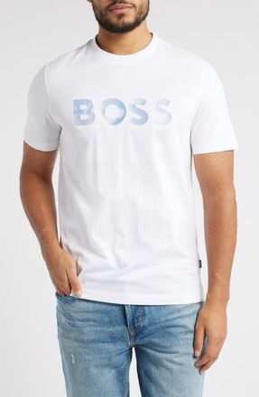 BOSS Thompson Logo Graphic T-Shirt in Natural at Nordstrom, Size Small