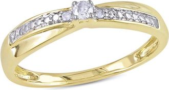 Amour Diamond Promise Ring In 10K Yellow Gold