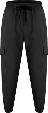 Generic Cargo Trousers For Men Uk Work | Chinos Trousers Men Regular Fit Elasticated Waist Trousers Multi Pockets Lightweight Trousers Cuffed Smart Trousers S