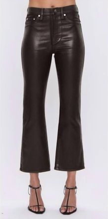 Pistola Denim Lennon High Rise Crop Boot Pant In Coated Mocha