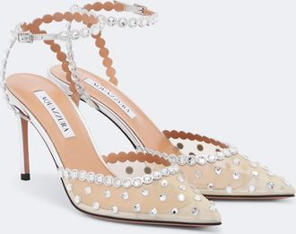 Aquazzura Tequila embellished mesh pumps