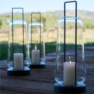 AM.PM Lantaarn in glas en metaal ijzer H53 cm, Yoroko