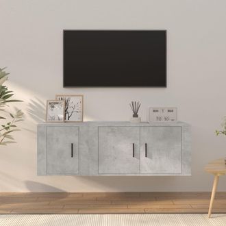 Berkfield Home 2 Piece TV Cabinet Set Concrete Grey Engineered Wood
