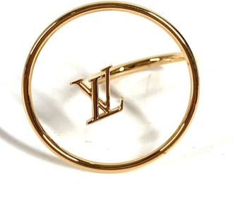 Louis Vuitton Gold Metal Band Ring (Pre-Owned)