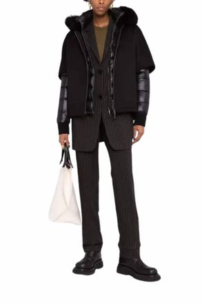 Moorer Fur-Trimmed Hood With Puffer Jacket In Nero