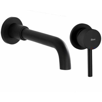 Rea Grifo Empotrado Oculto Rea Lungo Long Negro Mat + Box