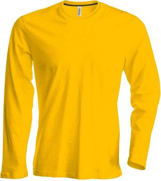 Kariban NoTrash2003 Long Sleeved Crew Neck T-Shirt, Easy to Wear in 20 Colours and Sizes S, M, L, XL, 2XL, 3XL and 4XL - Yellow - XX-Large