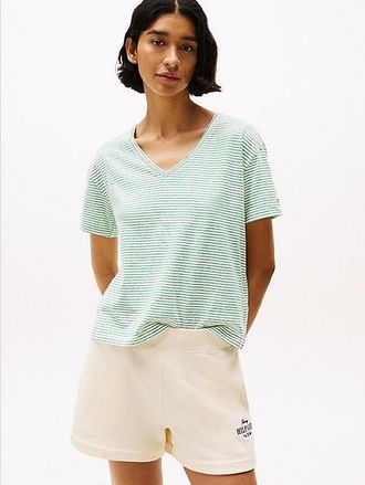 Tommy Hilfiger Camiseta amplia con cuello de pico