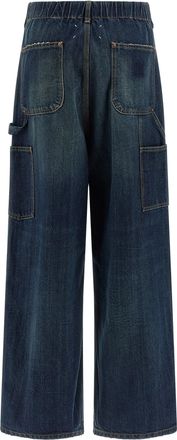 Maison Margiela Womens Blue Cotton Relaxed Fit Jeans Clothing