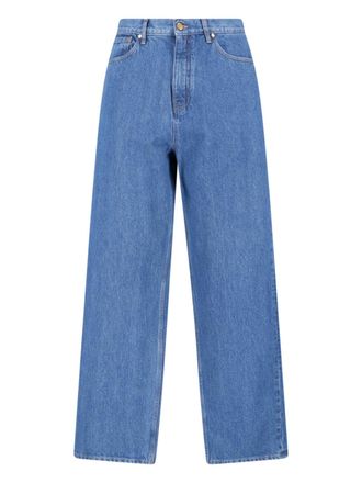 Jil Sander Blue Straight-Leg Classic Five-Pocket Jeans