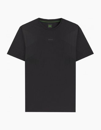 HUGO BOSS Mens Hugo Boss Mens Black Slim Fit Active T-shirt with reflective details - Size: 40