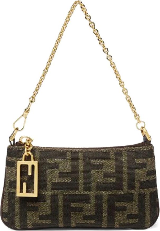 Mini Baguette Jacquard Chain Pouch