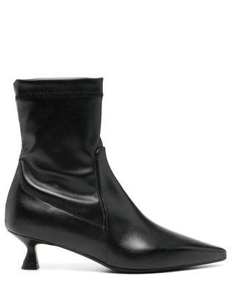 Anna F. 50mm leather ankle boots - Black